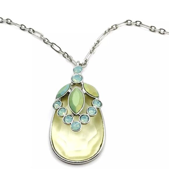 Beautiful Lia Sophia "CRYSTAL COVE"  Pendant Necklace,  30-33", NWOT - Picture 11 of 12